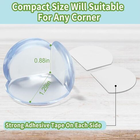 Corner Protector for Baby, Protectors Guards, Furniture Corner Guard & Edge Safety Bumpers - Baby Proof Bumper Cushion - Clear & Transparent (12 Pack) in Kuwait