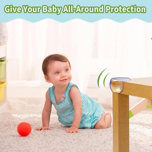 Corner Protector for Baby, Protectors Guards, Furniture Corner Guard & Edge Safety Bumpers - Baby Proof Bumper Cushion - Clear & Transparent (12 Pack) in Kuwait