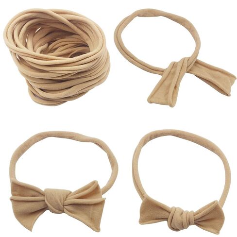 Qearl 60 Pack Soft Stretchy DIY Nylon Headbands Hair Bands for Newborns | Bows DIY Accessories for Baby Girls in Kuwait