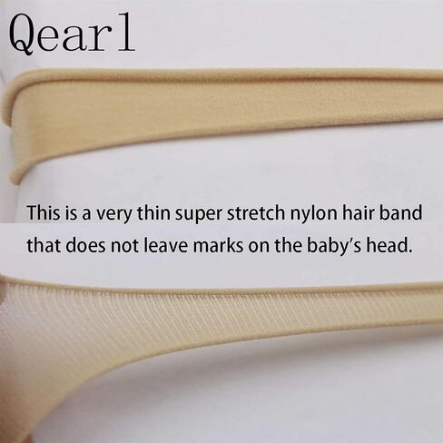 Qearl 60 Pack Soft Stretchy DIY Nylon Headbands Hair Bands for Newborns | Bows DIY Accessories for Baby Girls in Kuwait