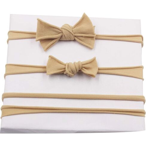 Qearl 60 Pack Soft Stretchy DIY Nylon Headbands Hair Bands for Newborns | Bows DIY Accessories for Baby Girls in Kuwait