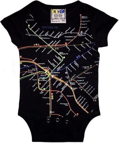 NYC Subway Line Infant Romper (Brooklyn) in Kuwait