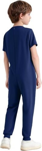 Freebily Adaptive Clothing for Special Needs Kids Boys Anti-strip Zip Back Romper Long Leg Jumpsuit Overalls in Kuwait