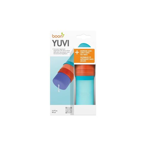 Boon Yuvi Sunscreen Applicator for Kids - Refillable and Spill Proof Kids Sunscreen Brush with Soft Foam Sponge - Summer Beach Essentials for Vacation - 3 Oz Travel Size - 1 Count in Kuwait