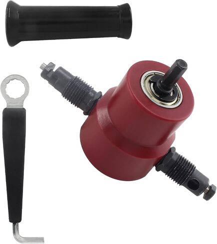 Multipurpose Double Head Sheet Red Nibbler Metal Cutter Hole Saw Drill Attachment Tool For Iron, Stainless Steel, Aluminum, Plastic, Plywood Plate in Kuwait