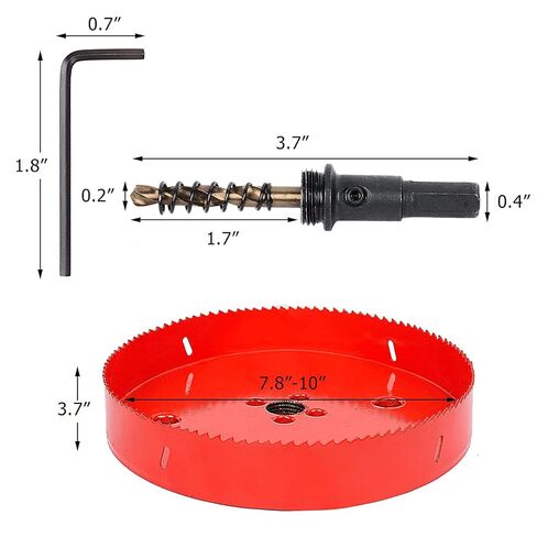 5.3 Inch Bi-Metal Hole Saw HSS Hole Cutter Heavy Duty for Drilling Wood Plastic Plywood Ceiling Thin Metal(135mm) in Kuwait