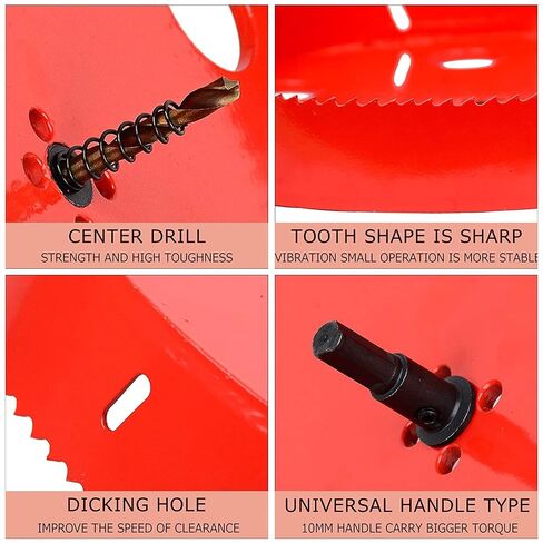 5.3 Inch Bi-Metal Hole Saw HSS Hole Cutter Heavy Duty for Drilling Wood Plastic Plywood Ceiling Thin Metal(135mm) in Kuwait