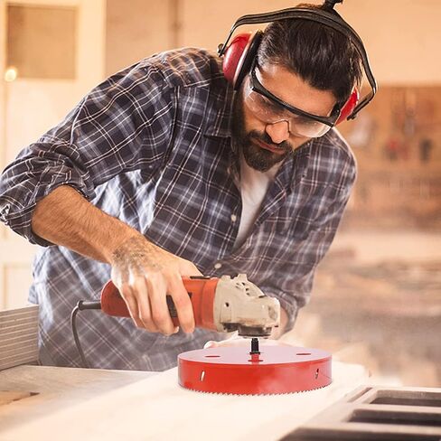 5.3 Inch Bi-Metal Hole Saw HSS Hole Cutter Heavy Duty for Drilling Wood Plastic Plywood Ceiling Thin Metal(135mm) in Kuwait