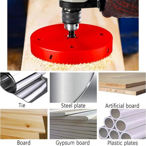 5.3 Inch Bi-Metal Hole Saw HSS Hole Cutter Heavy Duty for Drilling Wood Plastic Plywood Ceiling Thin Metal(135mm) in Kuwait