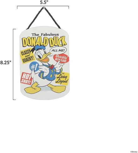 Disney Donald Duck Hanging Wood Wall Decor | The Fabulous Donald Duck Sign for Kids' Bedroom or Movie Room in Kuwait