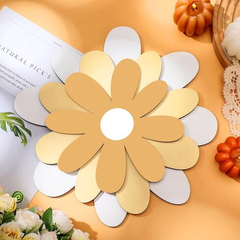 Thyle 6 Pcs Daisy Wall Decor Wooden Daisy Art Flowers Wall Signs Hanging Plaque for Home Nursery Bedroom Farmhouse Bathroom Decorations Housewarming Gifts (Lovely Style,Pink Color) in Kuwait