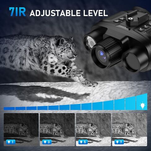 GOYOJO 4K Head-Mounted Night Vision Goggles, Night Vision Binoculars with 4500mAh Rechargeable Battery, 32GB Card Recording Photo & Video for Hunting & Camping in Kuwait