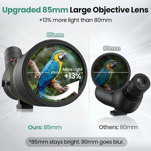 Gosky FalconPro Elite 25-75x85 Spotting Scope for Target Shooting | High Powered Upgrade Spotting Angled Scopes with Phone Adapter & Tripod for Bird Watching, Wildlife Viewing in Kuwait
