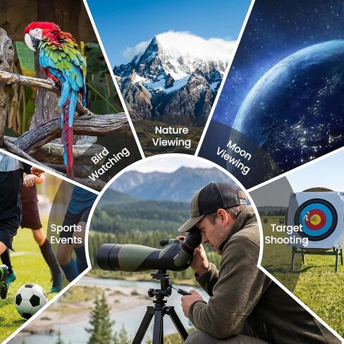 Gosky FalconPro Elite 25-75x85 Spotting Scope for Target Shooting | High Powered Upgrade Spotting Angled Scopes with Phone Adapter & Tripod for Bird Watching, Wildlife Viewing in Kuwait