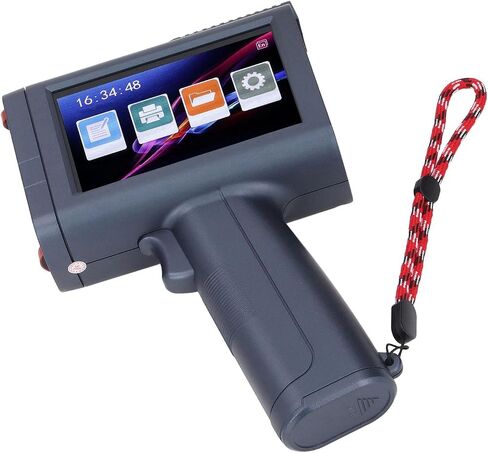 Professional Portable Handheld Inkjet Printer 12.7mm Printing Height 4.3 Inch HD Touch Screen with Quad CPU for Industrial Commercial Labeling ABS Construction Blue in Kuwait