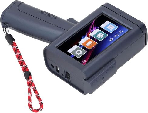 Professional Portable Handheld Inkjet Printer 12.7mm Printing Height 4.3 Inch HD Touch Screen with Quad CPU for Industrial Commercial Labeling ABS Construction Blue in Kuwait