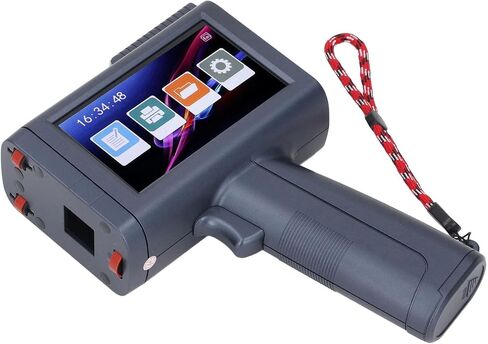 Professional Portable Handheld Inkjet Printer 12.7mm Printing Height 4.3 Inch HD Touch Screen with Quad CPU for Industrial Commercial Labeling ABS Construction Blue in Kuwait