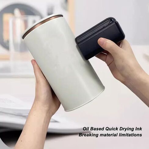 Handheld Inkjet Printer, Fast Drying Portable Mini Coding Machine with Bluetooth for Smartphone, Print on Cloth Wood Glass Bag Cup in Kuwait