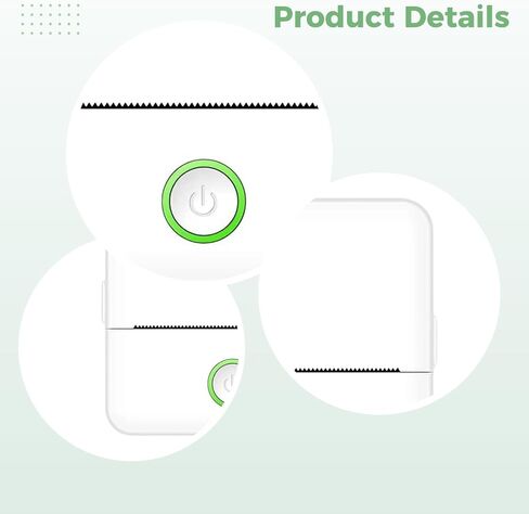 Wireless Thermal Photo Sticker Mini Printer, Portable Inkless Pocket Printer for Students, Includes 4 Rolls Paper, 6 Watercolor Pens, Stickers, White in Kuwait