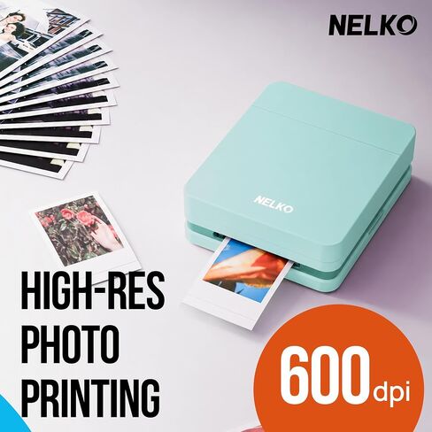 Nelko PP01 Photo Printer with 100 Sheets Photo Papaer, Green in Kuwait
