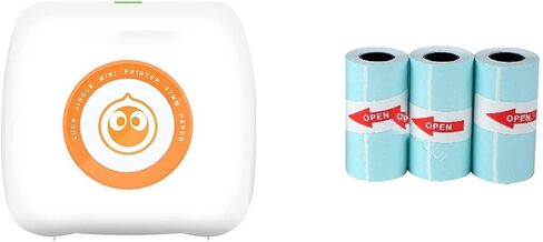 Mini Pocket Printer Multi Functional Photo Picture Bill Note Printer Label Maker Add 3White Sticker(WH 3White Sticker) in Kuwait