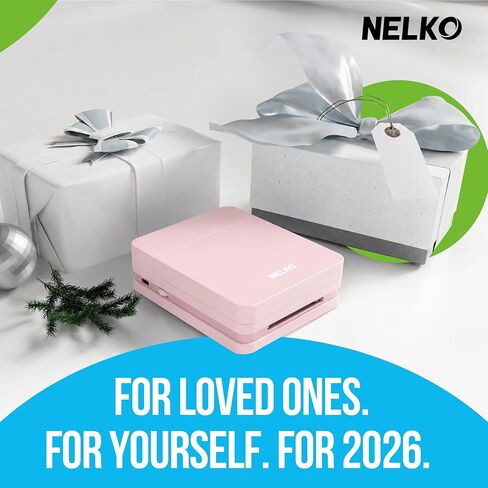 Nelko PP01 Photo Printer with 100 Sheets Photo Papaer, Pink in Kuwait