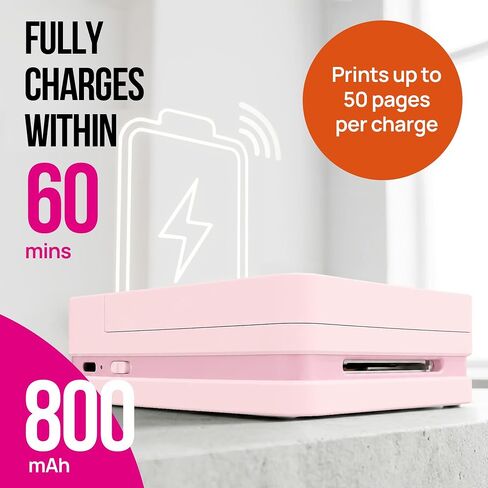 Nelko PP01 Photo Printer with 100 Sheets Photo Papaer, Pink in Kuwait