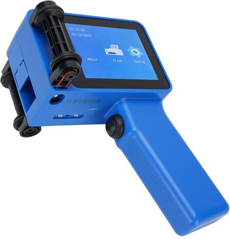 Handheld Inkjet Printer Portable Cordless Mini Printer Gun with 4.3in HD Touch Screen No Required 12.7mm Print Height for QR Code Barcode Label Printing on Multiple Material in Kuwait
