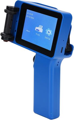 Handheld Inkjet Printer Portable Cordless Mini Printer Gun with 4.3in HD Touch Screen No Required 12.7mm Print Height for QR Code Barcode Label Printing on Multiple Material in Kuwait