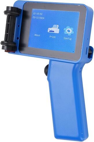 Handheld Inkjet Printer Portable Cordless Mini Printer Gun with 4.3in HD Touch Screen No Required 12.7mm Print Height for QR Code Barcode Label Printing on Multiple Material in Kuwait