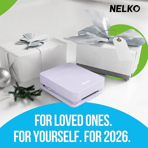 Nelko PP01 Photo Printer with 100 Sheets Photo Paper, Purple in Kuwait