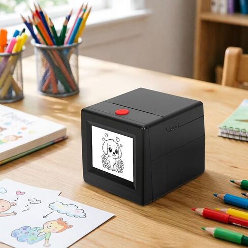 Zunate Ai Voice Sticker Printer Box for Kids, Ai Voice Control Printer, 2.4G WiFi Connection, Inkless Portable Sticker Box for Home, Office, Study and DIY Projects in Kuwait