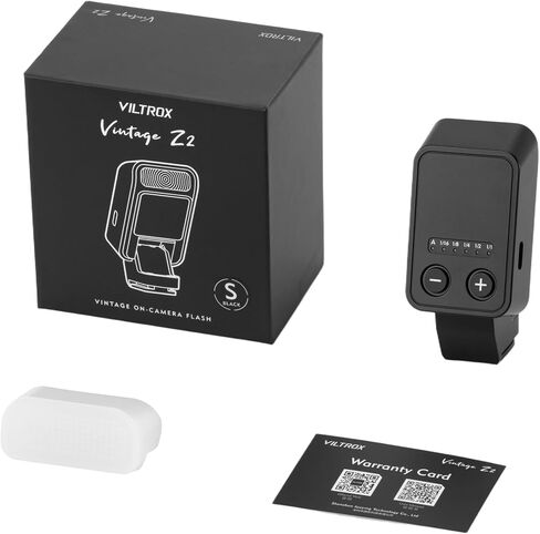 VILTROX Vintage Z2 Mini TTL Camera Flash Speedlite for Fujifilm | Beginner-Friendly, Foldable, 7-Level Power Adjustment, Type-C Charging, 52g Lightweight Portable, Black, Diffuser in Kuwait