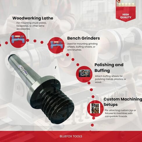 Woodworking Live Tailstock Chuck Adapter 1"x8 TPI with MT2 | New Arbor for Various Drill & Milling Machines, Boring Lathes, Perfect for Holding Spindle, High Grade, 2MT Morse Taper Shank in Kuwait