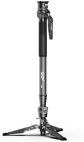 M1 62.8" Carbon Fiber Monopod for Camera, One-Click Lifting Monopod with feet, Compact for Travel, Max Load 44lbs / 20kg for Camera, DSLR, Camcorder in Kuwait