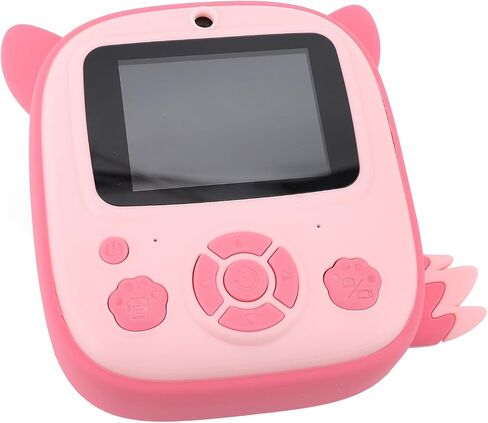 Asixxsix Instant Print Camera for Kids, 48MP Dual Lens 1080P HD Thermal Camera with 2.4 Inch Screen, Selfie Video Cartoon Print for Birthday Gifts, Thermal Instant in Kuwait