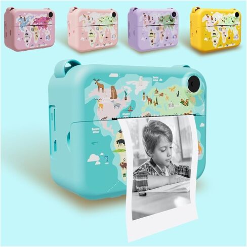 Digital Kids Instant Printing Camera Suitable for Photography Photos Children's Mini Thermal Printer (5 Rolls Print Paper) in Kuwait