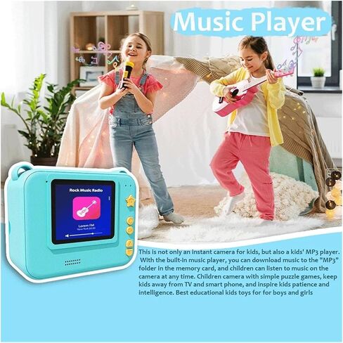 Digital Kids Instant Printing Camera Suitable for Photography Photos Children's Mini Thermal Printer (5 Rolls Print Paper) in Kuwait