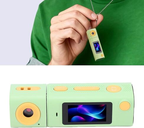 Lipstick Camera, 1080P Mini Digital Camera with 230 Rotatable Lens (Fluorescent Green) in Kuwait