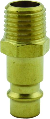 Milton Industries 760 1/4" MNPT HIGHFLOWPRO™ V-Style/European Interchange Brass Air Plug Fitting (High Volume Low Pressure Application) -Box of 10 in Kuwait