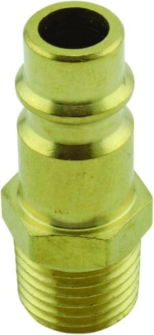Milton Industries 760 1/4" MNPT HIGHFLOWPRO™ V-Style/European Interchange Brass Air Plug Fitting (High Volume Low Pressure Application) -Box of 10 in Kuwait