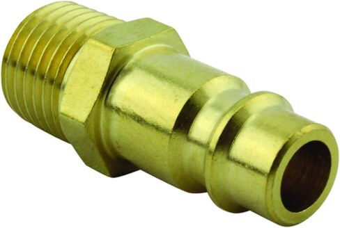 Milton Industries 760 1/4" MNPT HIGHFLOWPRO™ V-Style/European Interchange Brass Air Plug Fitting (High Volume Low Pressure Application) -Box of 10 in Kuwait