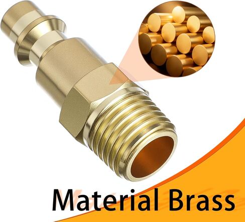 1/4 Inch Air Plug 10PCS MNPT Air Hose Connectors Brass Connect Fitting Industrial Hose Quick Connect Fitting for Compressor in Kuwait