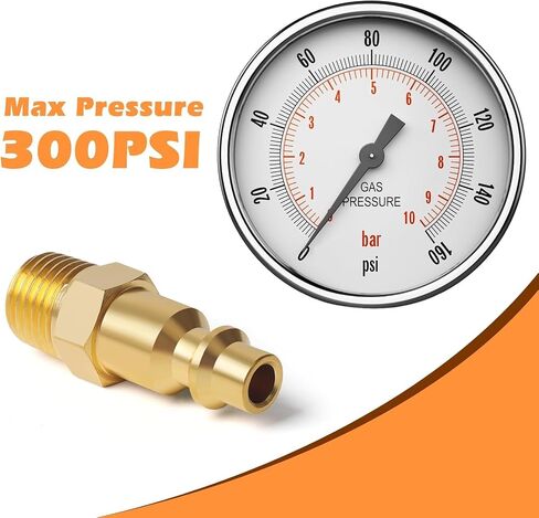 1/4 Inch Air Plug 10PCS MNPT Air Hose Connectors Brass Connect Fitting Industrial Hose Quick Connect Fitting for Compressor in Kuwait