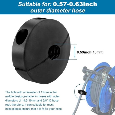 Ball Stopper for Air Hose Reels,Adjustable Hose Bumper for 3/8" ID Spring Driven Air Hosepipe Reel for Auto Rewind Retractable Hosepipe Reel Stop(Black) in Kuwait