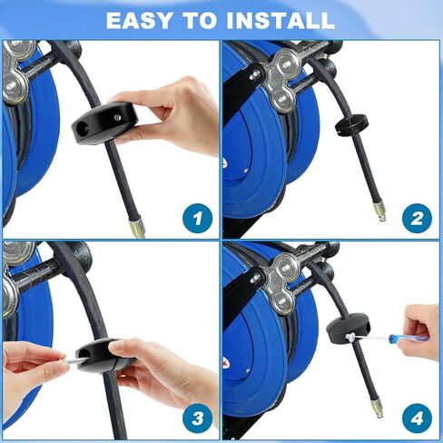 Ball Stopper for Air Hose Reels,Adjustable Hose Bumper for 3/8" ID Spring Driven Air Hosepipe Reel for Auto Rewind Retractable Hosepipe Reel Stop(Black) in Kuwait