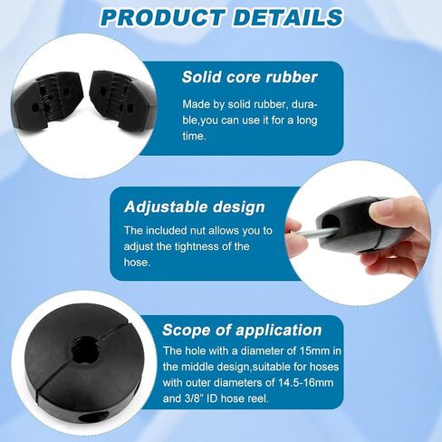 Ball Stopper for Air Hose Reels,Adjustable Hose Bumper for 3/8" ID Spring Driven Air Hosepipe Reel for Auto Rewind Retractable Hosepipe Reel Stop(Black) in Kuwait