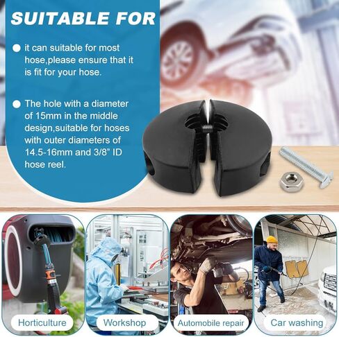 Ball Stopper for Air Hose Reels,Adjustable Hose Bumper for 3/8" ID Spring Driven Air Hosepipe Reel for Auto Rewind Retractable Hosepipe Reel Stop(Black) in Kuwait