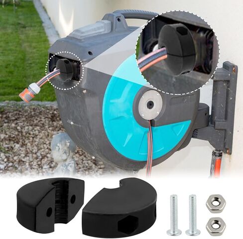 Ball Stopper for Air Hose Reels,Adjustable Hose Bumper for 3/8" ID Spring Driven Air Hosepipe Reel for Auto Rewind Retractable Hosepipe Reel Stop(Black) in Kuwait