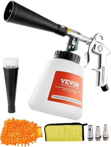 VEVOR Car Cleaning Gun, 6-9.2 Bar High-Pressure Air Blow Gun with 2 Set Nozzles & 1L Liquid Bottle, Vortex Cleaning Gun, Quickly Blasts Dirt and Dust from Surface, Suitable for 1/4 NPT Air Compressor in Kuwait